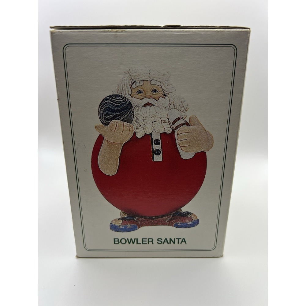 Vintage Dept 56 Noel Bowler Santa Large Bowler Santa Ornament w/box